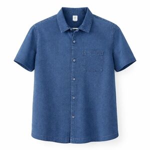 Gap Kids Blue Textured Button Up Shirt XL 12 Husky NWT